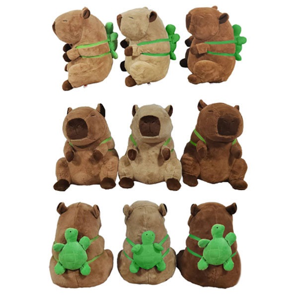 (Mis 8+) CAPIBARA con zainetto animaletto –  Peluche 55cm 3ass…x2
